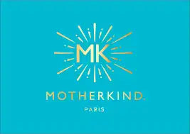 Gold-colored ’mk’ logo with radiating lines, set against a solid teal background.